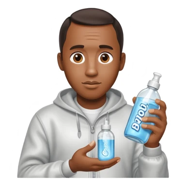 Diddy holding baby oil sticker