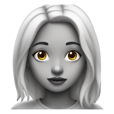 monochrome portrait of girl sticker