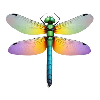 beautiful multi-colored dragonfly sticker