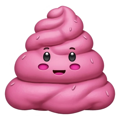 Pink poop sticker