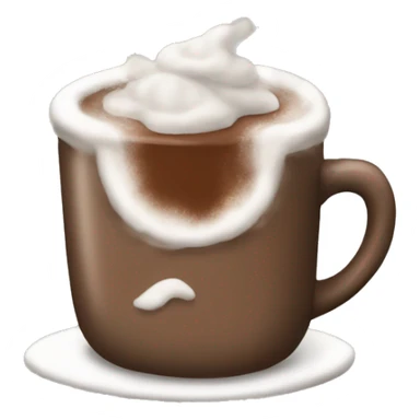 Warm steamy cup of hot cocoa sticker