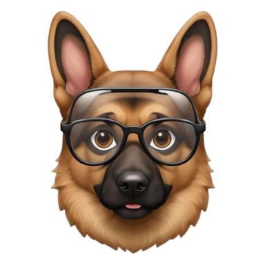 German shepherd wearing cool glasses sticker