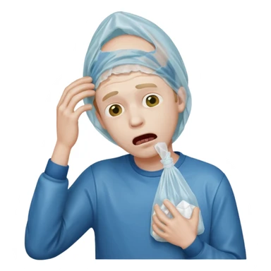 torture, man choking plastic bag sticker