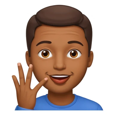 Un homme brun qui envoi un bisous. sticker