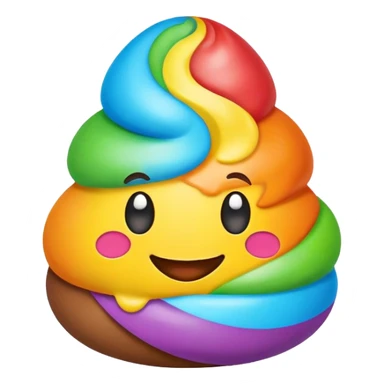 easter rainbow poopmoji  sticker