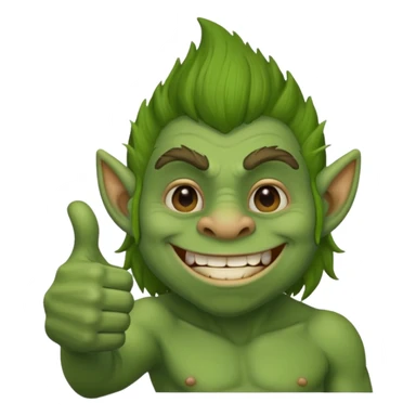Troll with a thumbs up sticker