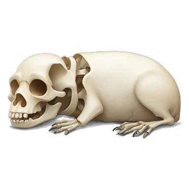 full skeleton dead of a guinea pig  sticker