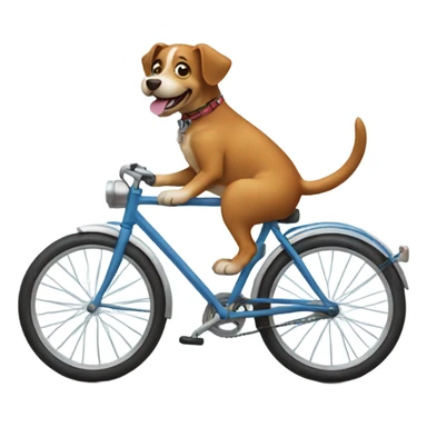 A dog on a bike  sticker