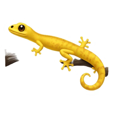 Gecko yellow with brown straips sticker