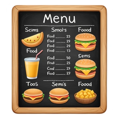 Menu board sticker