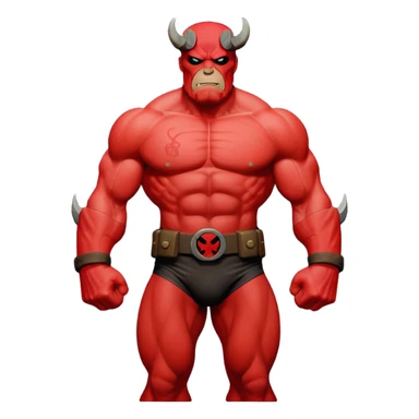 cinematic realistic superhero Hellboy by Mike Mignola sticker