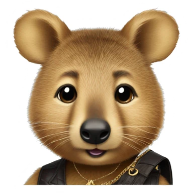 Quokka dressed in Louis Vuitton sticker