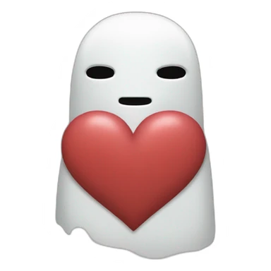 Spirited away no-face character in love with hearts sticker