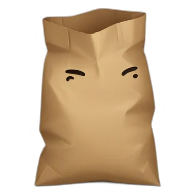 a person hiding their head in a paper bag full of shame sticker