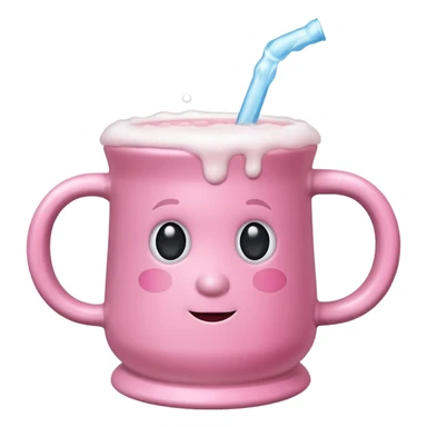 pink colored drink in a medieval mug sticker