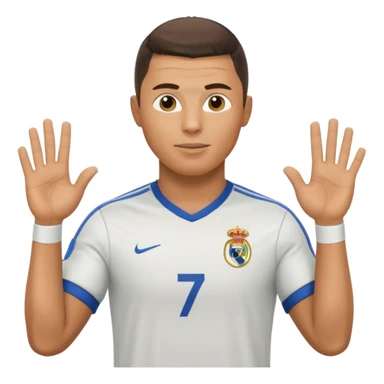 Ronaldo doing the « calma » sticker