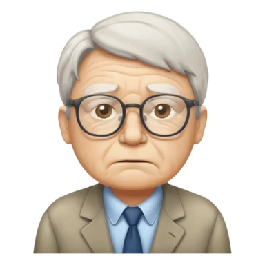 bored old office worker sticker