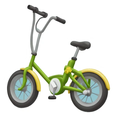 Aligator pe bicicletă mâncând înghețată  sticker