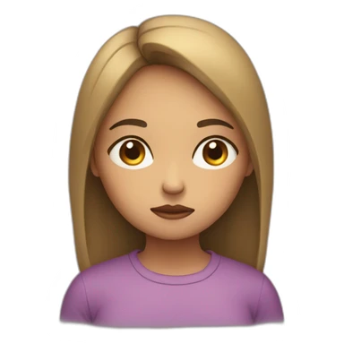 A girl sulking sticker