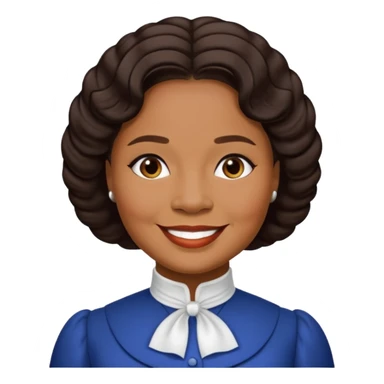 Madam C.J. Walker with dark brown hair sticker