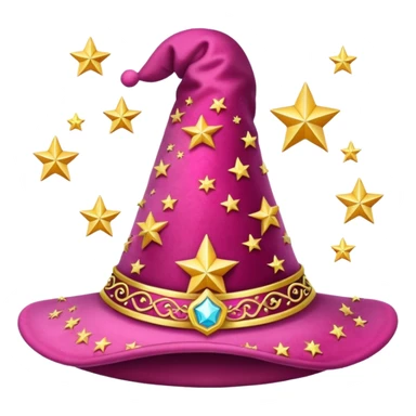 a pink magical hat sticker