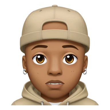 Central Cee UK rapper simplified expressive face signature features no text sticker