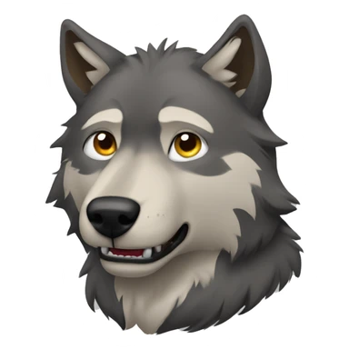 A wolf mixed with a bear sticker