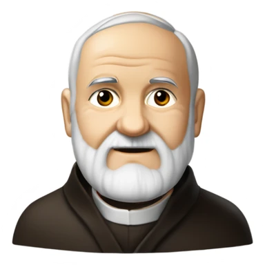 Padre Pio levant les deux mains vers le haut avec stigmates paumes ouvertes, visage de padre Pio et chapelet à la main  sticker