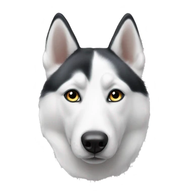 Black and white husky with heterochromia eyes sticker