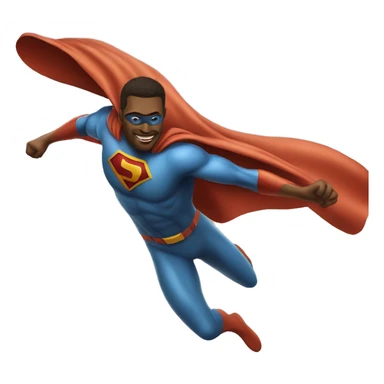 outdoor portrait of a man flying through the air superhero sticker