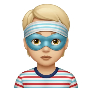 A theif robber emoji,Stripped shirt.eye mask. sticker