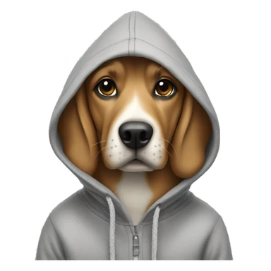 Dog wearing a Hoody  sticker