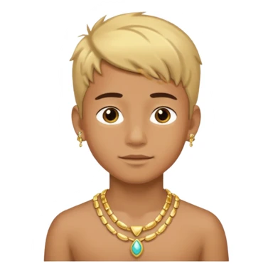 boy wearing jewelry outdoors sticker