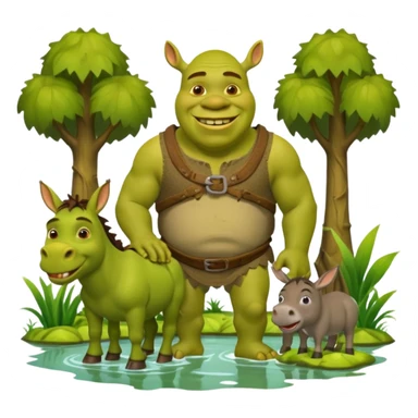 Starter pack shrek  sticker