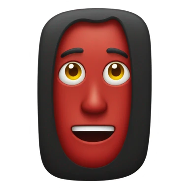 wavy black and red rectangle with a medium sized yellow circle in the middle sticker