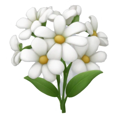 white flowers  sticker