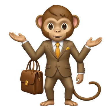 monkey with clothes sticker