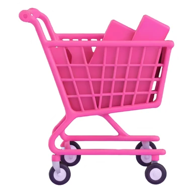 pink shopping cart, variation 3 sticker