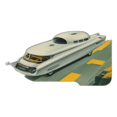 1950 futuristic illustration sticker