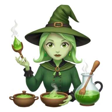 Soldado green witch cooking potion sticker