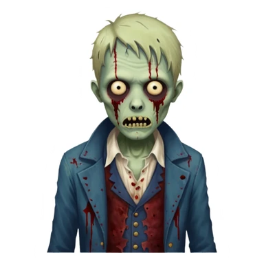 parisian zombie man sticker