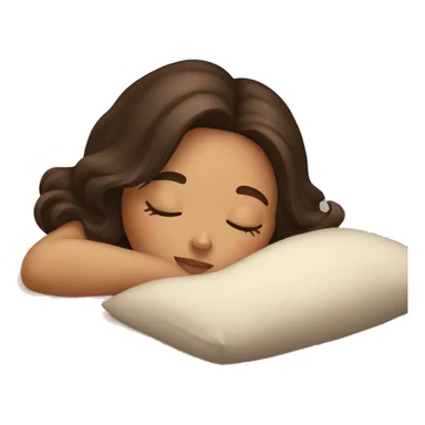 Brunette girl sleeping sticker