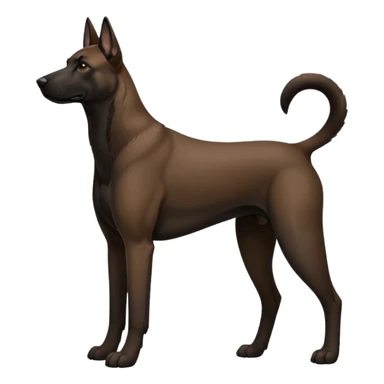 a black belgian malinois with brown feet sticker