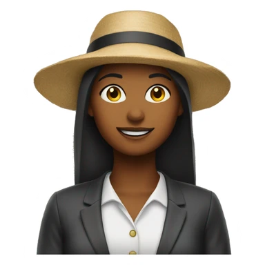 saleswoman in a hat shop sticker