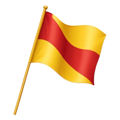 A yellow flag with three red stripes  sticker