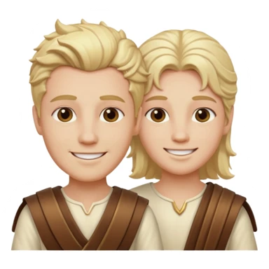 Castor and Pollux, The Twin Gods from Gods and Goddesses with blonde hair, cream outfit sticker