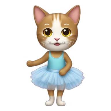 Un chat en tutu sticker