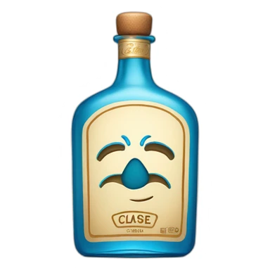 Bottle of clase azul tequila sticker