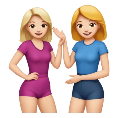 femme qui tape les fesses d’une autre femme sticker