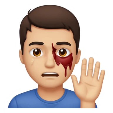 Guy hitting himself sticker